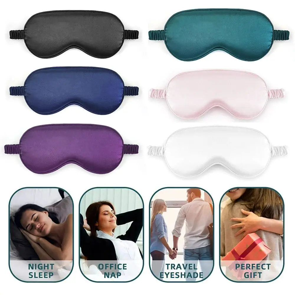 Sleep Eye Mask with Double-sided Imitation Silk Shading and Elastic Straps for Breathability