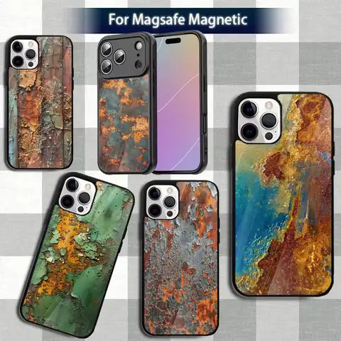 I-Industrial R-Rust Print-S Phone Case For iPhone 13,12,15,17,11,16,14,Pro,Max,Plus,Mini,Magsafe,Magnetic Wireless Charging Case