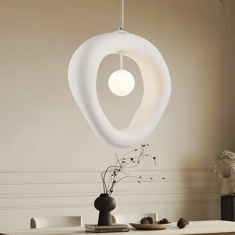 

Japanese Wabi Sabi G9 Chandelier Nordic Dining Room White Pendant Lights Led Lamparas Home Decor Bar Hanging Lamp Droplight