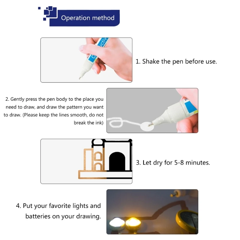 Electric Paint Pen Conductive Pen Multifunctional Conductive Paint Pen Circuit Board Repair Pen for DIY Enthusiasts