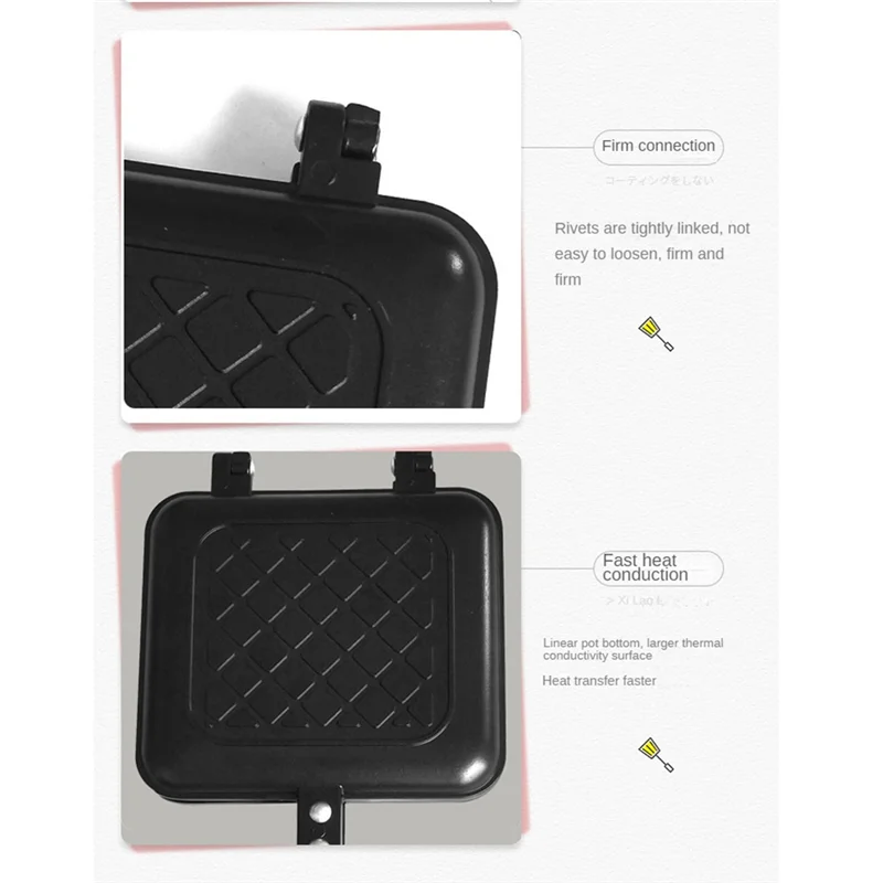 AY03-1 قطعة صانع الساندوتشات المشوية الخبز نخب الإفطار آلة غير عصا الألومنيوم الوجه عموم أداة المطبخ