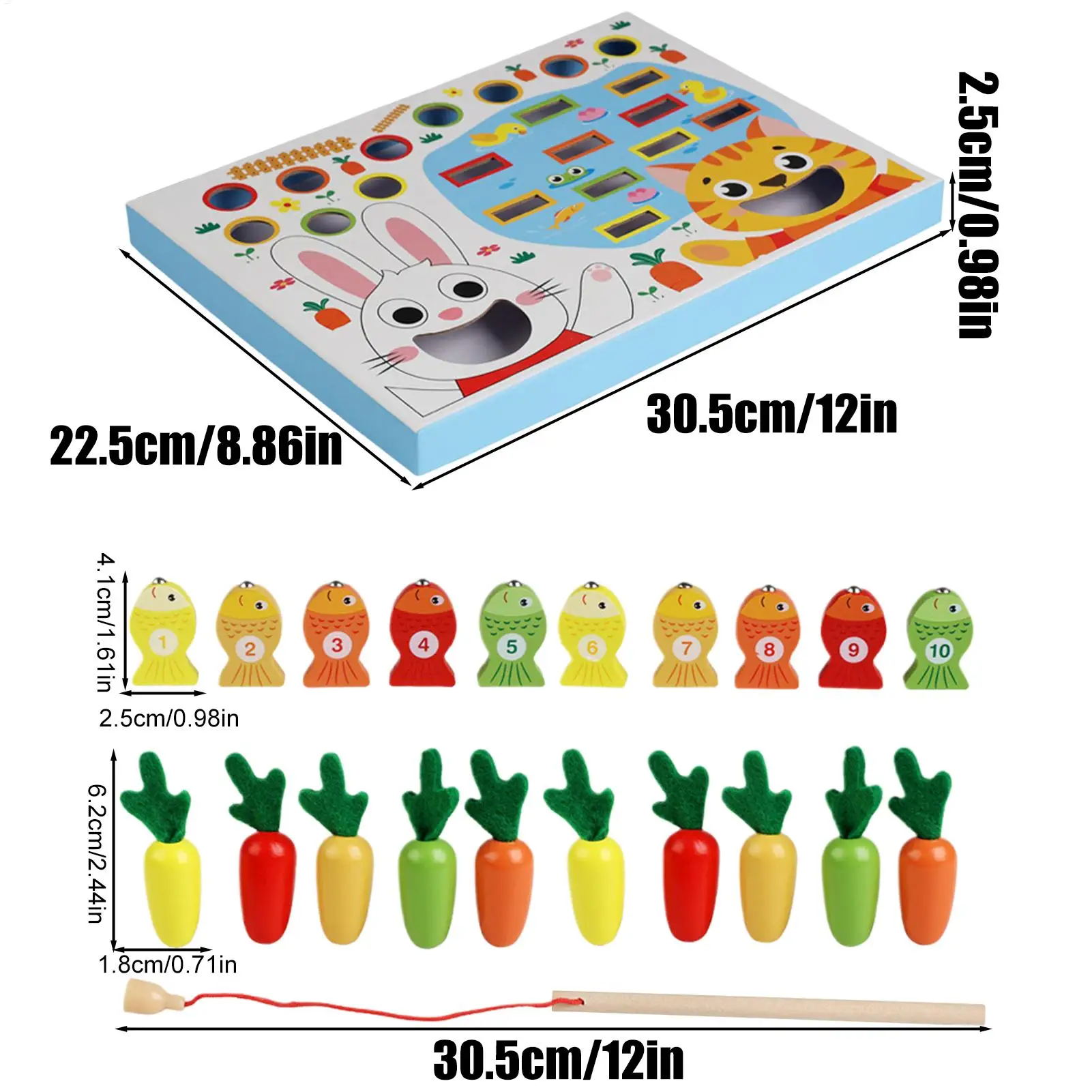 Carrot Harvest Fishing Game Baby Carrot Picking Harvest Toy And Fishing Game Early Educational Color Sorting Puzzle For Toddler