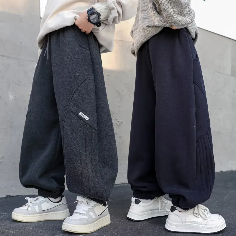 4-14 Jahre Teenager Jungen Sporthosen Herbst 2026 UNITIM Kinder Jungen Jogginghose Locker Sitzend mit Elastischem Bund Stilvolle Junior Kinder Jungen Hosen – Detail 1