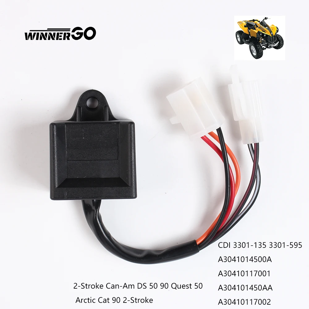 WINNERGO CDI Box For 2-Stroke Can-Am DS 50 90 Quest 50 3301-135 3301-595 A3041014500A A30410117001 A304101450AA A30410117002