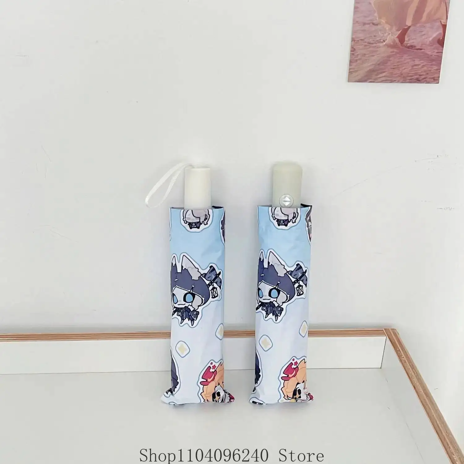 

Anime GAME Identity Ⅴ Anime Game Opening Closing Automatic Three Fold Black Glue Sunscreen Umbrella