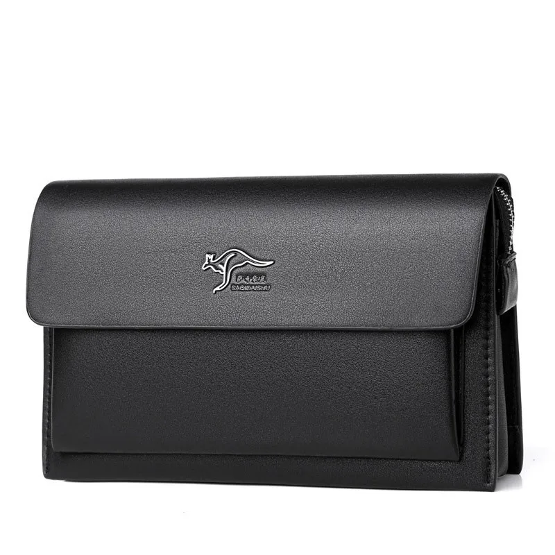 2024 NEW Men\'s Clutch with Magnetic Buckle and Multiple Card Slots, Large Capacity Wallet made of Coded lock PU Leather men bag