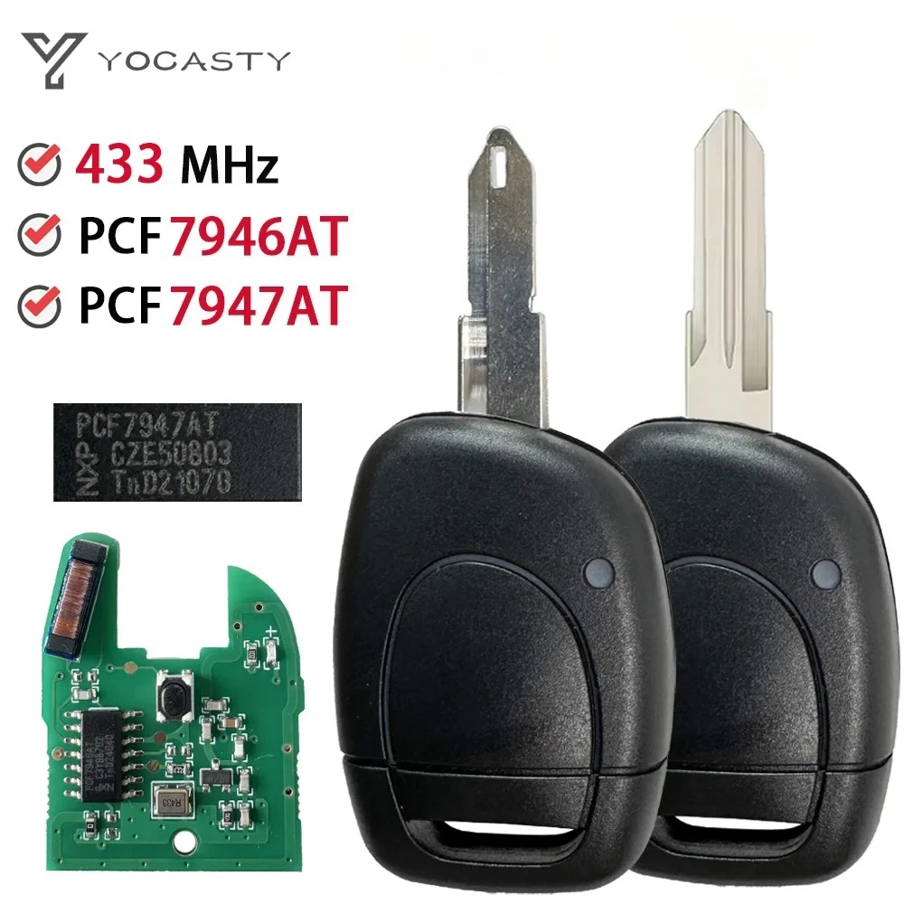 Original NXP Chip For Renault Clio II Master Twingo Scenic Kangoo 1 2 3 Simbol Laguna Trafic Espace ID46 433Mhz Remote Car Key