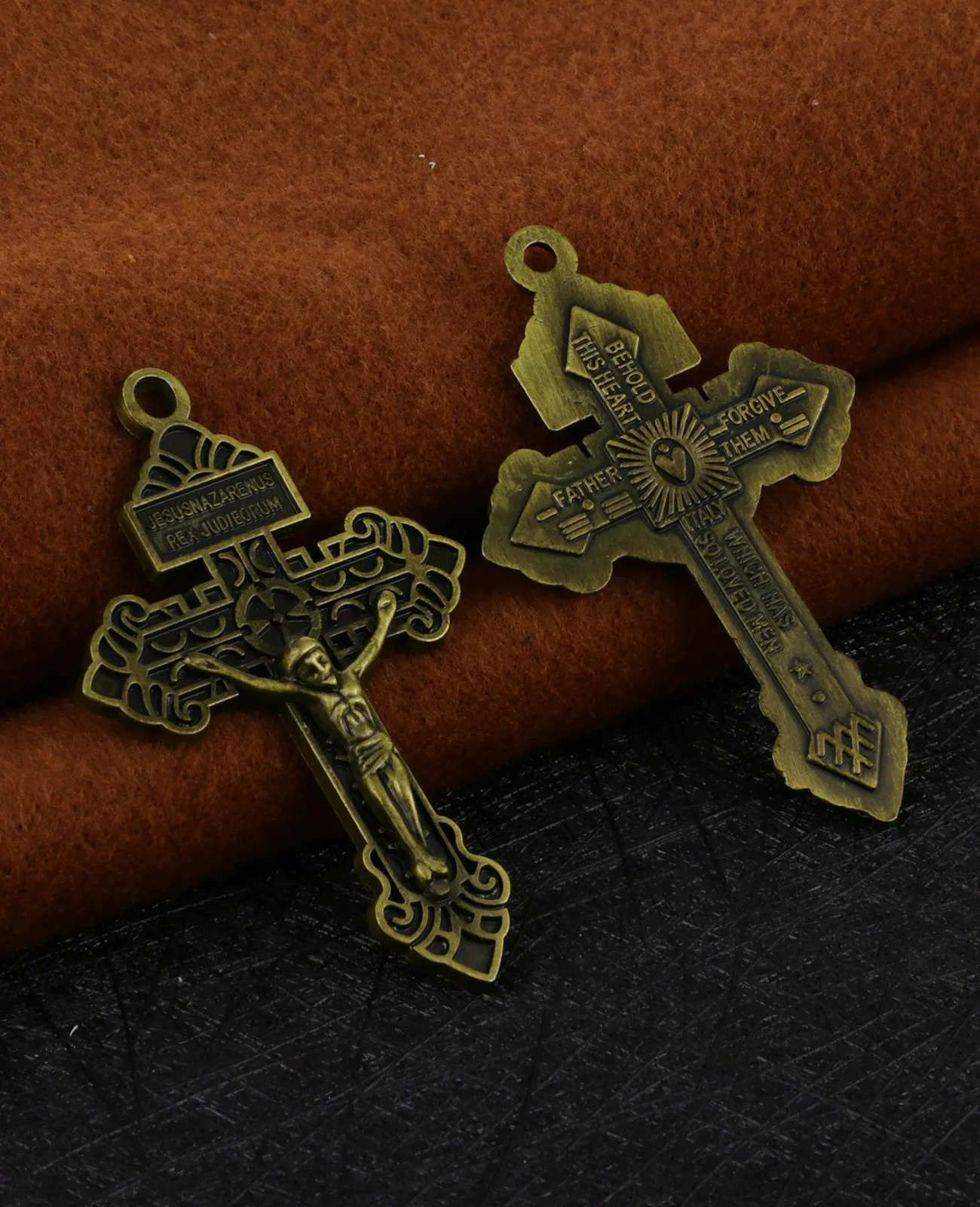 Diyalo 4 Farben 10 Teile/los Vergebung Kreuz Pardon Kruzifix Anhänger für DIY Rosenkranz Kopel Halskette Schmuck Machen Teile Zubehör – Detail 3