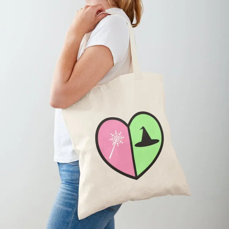 Wicked The Musical Heart Elphaba Glinda Symbols Tote Bag