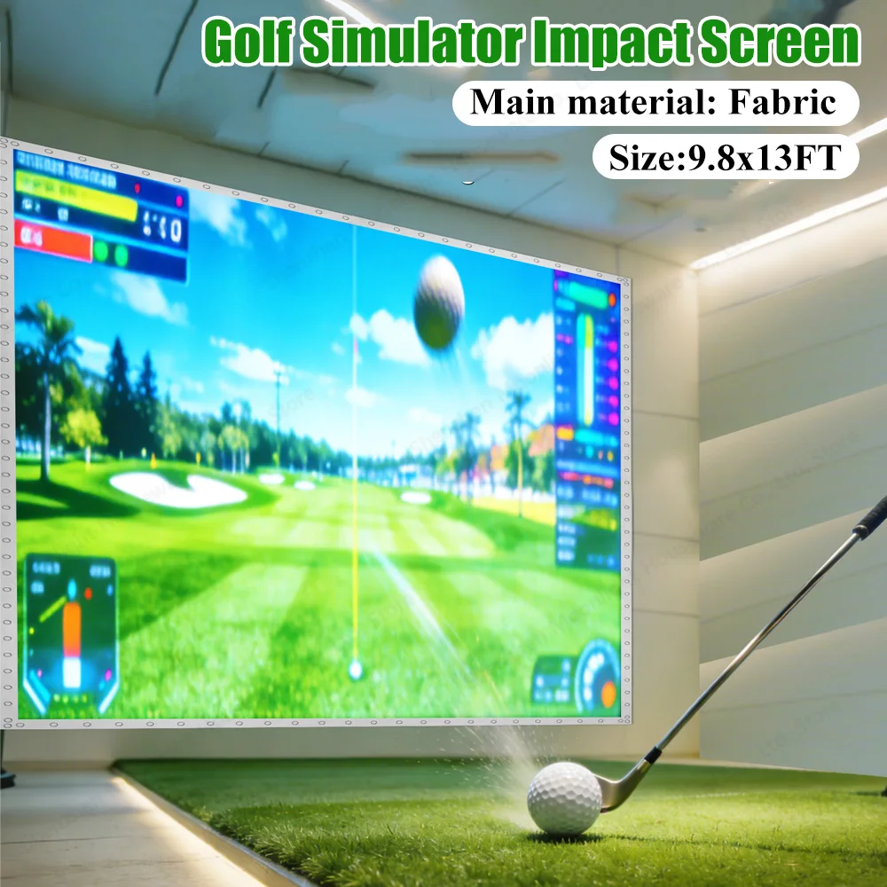 

Экран для гольф-симулятора, ударопрочный экран для гольфа для тренировок в помещении/дома/гараже, ультрапрозрачный ударопрочный экран с отверстиями для крепления.