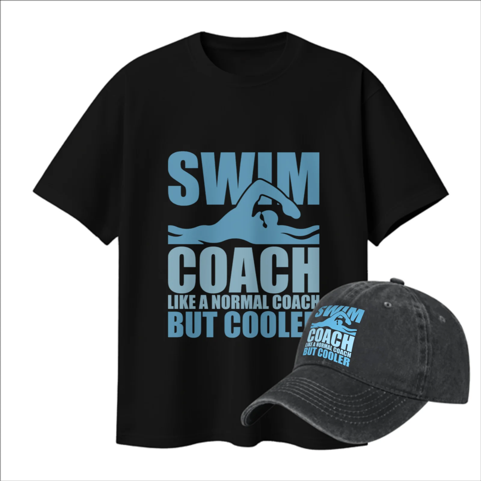Swim Coach Like A Normal Coach But Cooler Graphic Baseball Cap Soft Cotton Adjustable Hat Daily Hat Set