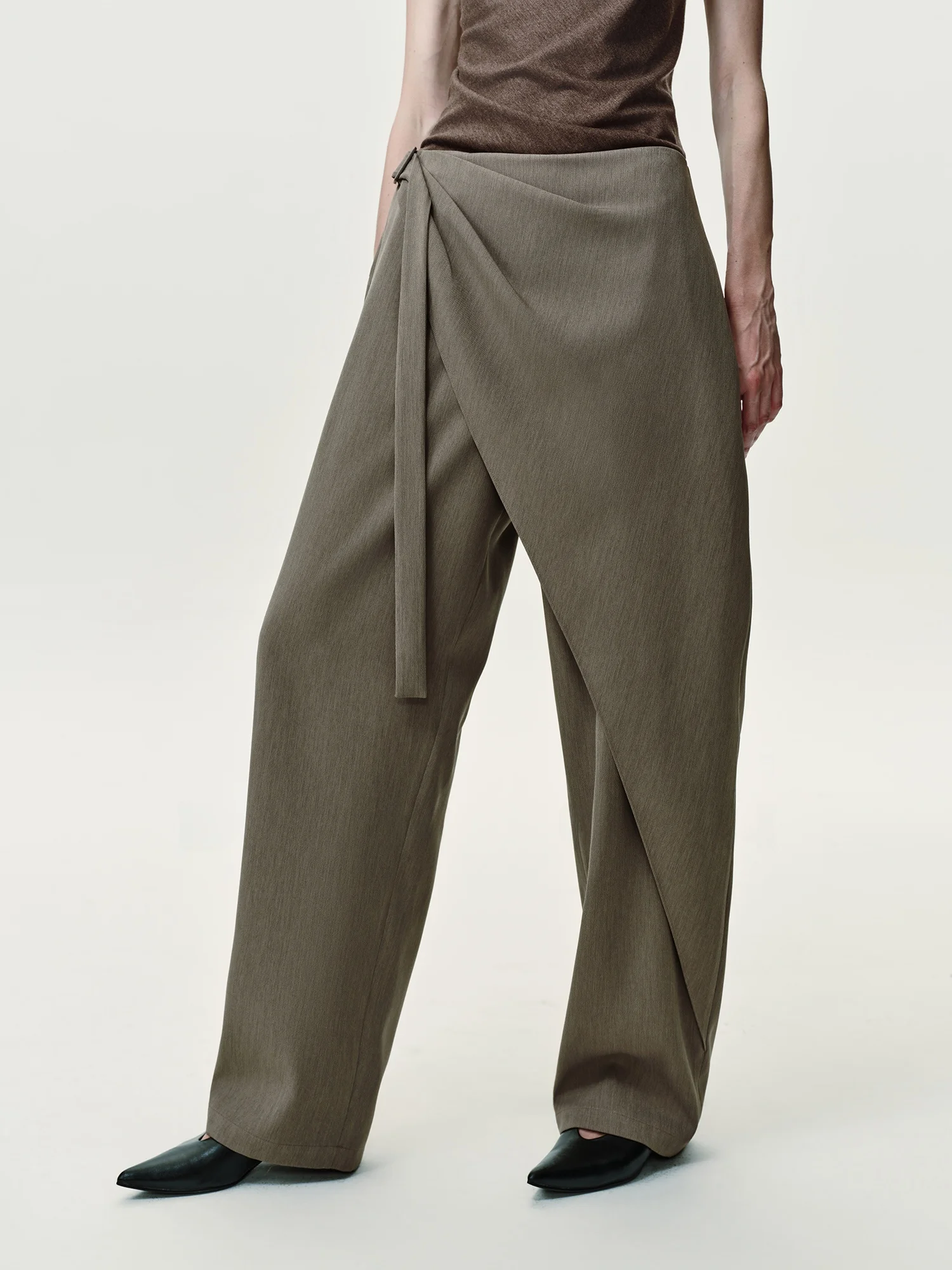 

Faionable Comfortable Slim Fit Straight Leg Pants mid Waist Long Trousers Ele Sle Commute Design Trendy Ins Elastic