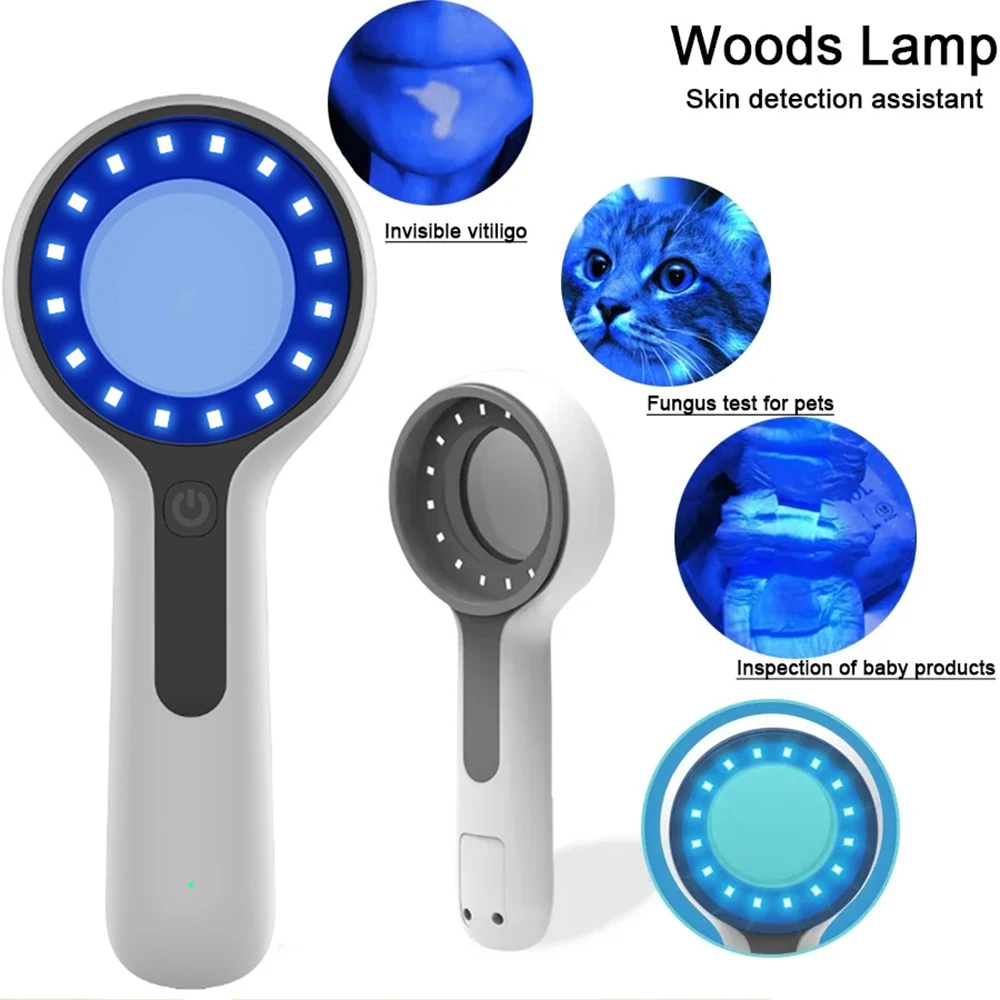 NEW Woods Lamp Skin Analyzer Portable Facial Salon Beauty Analyzer UV Lamp Wood Dermatology for Analyzing Testing Examination