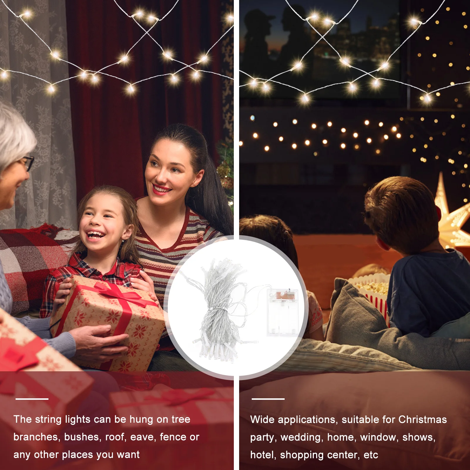 100 LED 20M سلسلة أضواء داخلي في الهواء الطلق عيد الميلاد الديكور حبل مقاوم للماء ضوء لحديقة حفل زفاف مهرجان الإضاءة