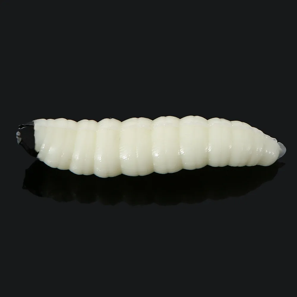 100PCS Lifelike PVC Fishing Worms 1.38 Inch Soft Fishing Lure Baits Fishing Worms Lures For Trout