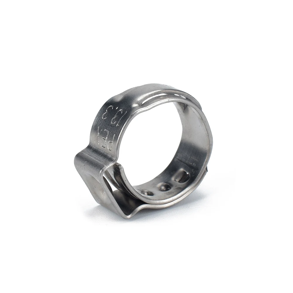 

20pcs Single Ear Clamp Stainless Steel Hose Drive Clip for Gas Pipe Clamps Heavy Duty Durable Anti Rust Corrosion Home