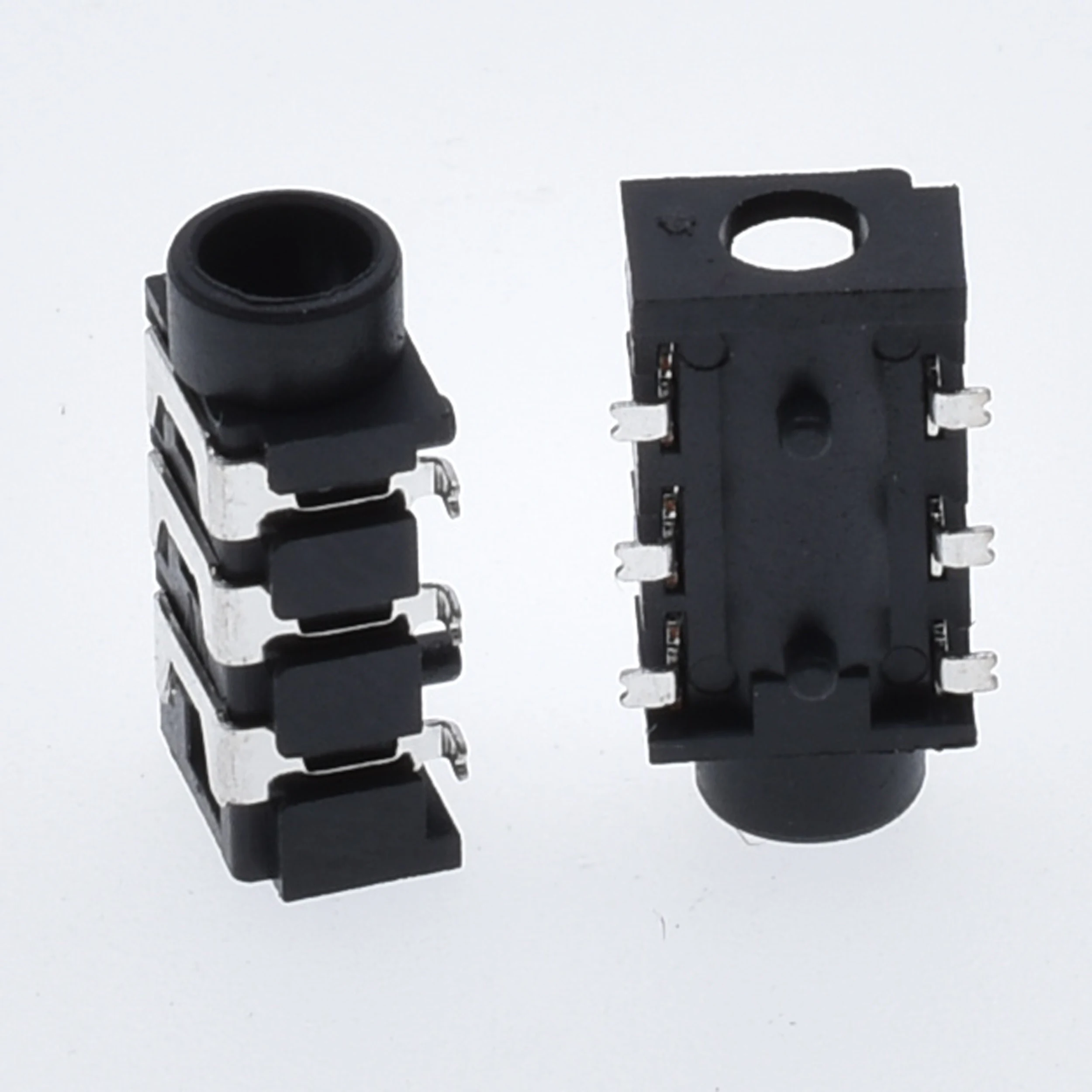 10Pcs 3.5mm SMD 6Pin Audio Female Connector PJ-313D PJ313 Stereo Headphone Jack Black Green