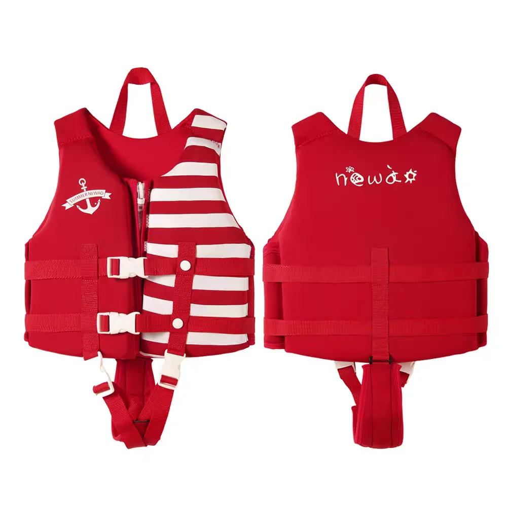 

Профессиональный толстый детский спасательный жилет для рыбалки, детский полосатый жилет для плавания с большой плавучестью, морской пляж, защитная одежда для детей