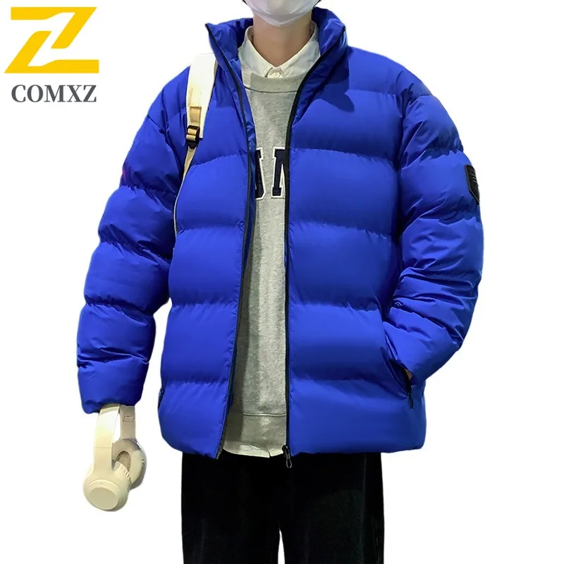 COMXZ Мужское пальто-паркер, модное модное высококачественное повседневное пальто с воротником-стойкой для катания на лыжах, дорожная зимняя куртка 2025, теплое пальто с подкладкой для кемпинга