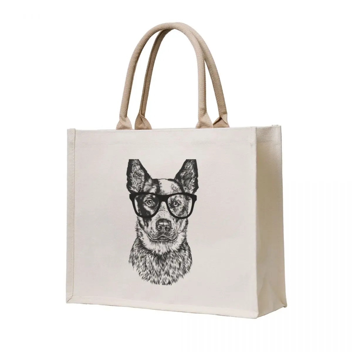 

Hipster Heeler Dog Line Drawing Tote Bag tote bag custom Custom bag shopper woman