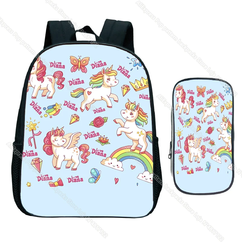 Diana And Roma Show Kids Backpack Boys Girls Kindergarten Bag Children School Bags Toddler School Cartoon Bookbag