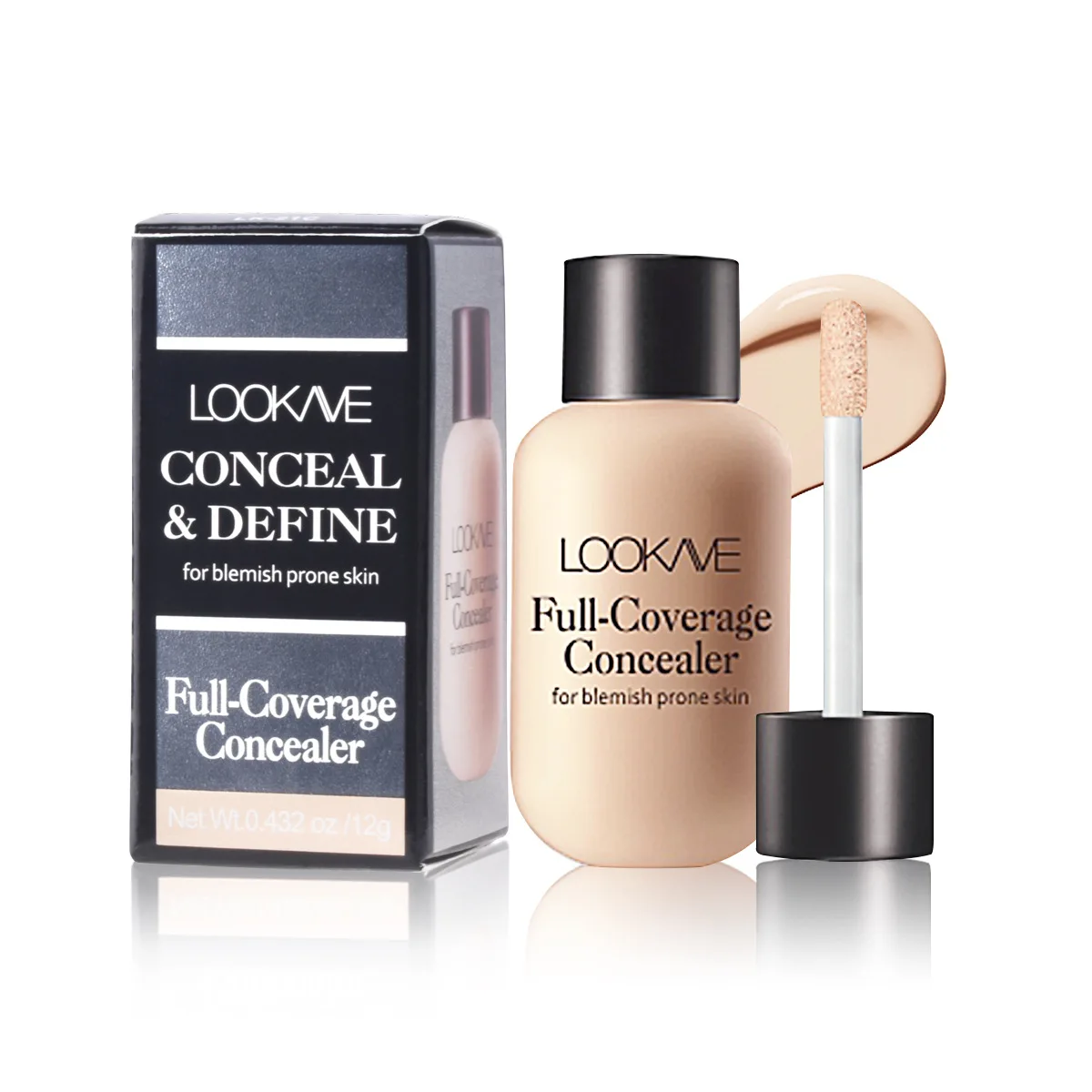 Full Cover Liquid Concealer Cream Makeup 12ML Invisible Eye Dark Circles Cream Face Foundation Waterproof Make Up Base Cosmetics