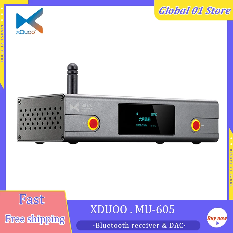 XDUOO MU-605 Bluetooth 5.1 DAC ES9018K2M*2 HiFi Audio Receiver Converter PCM24Bit 96kHz LDAC XLR RCA AES Coaxial Optical Output