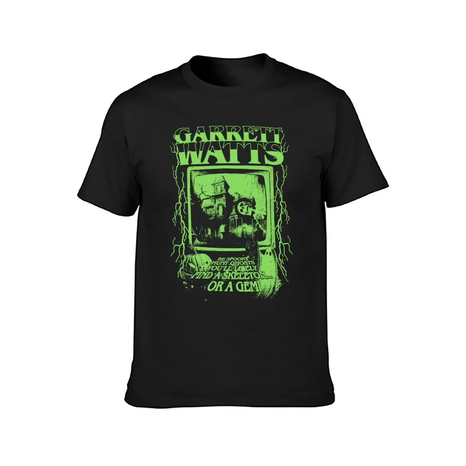 Garrett Watts Merch The Haunted Glow T-Shirt quick-drying street wear heavyweights black t-shirts for men