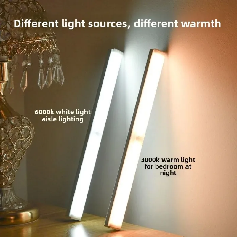 30CM Rechargeable Motion Sensor LED Bar Light Induction Night Light Portable Cordless Magnetic Cabinet Lamp for Kitchen Bedside
