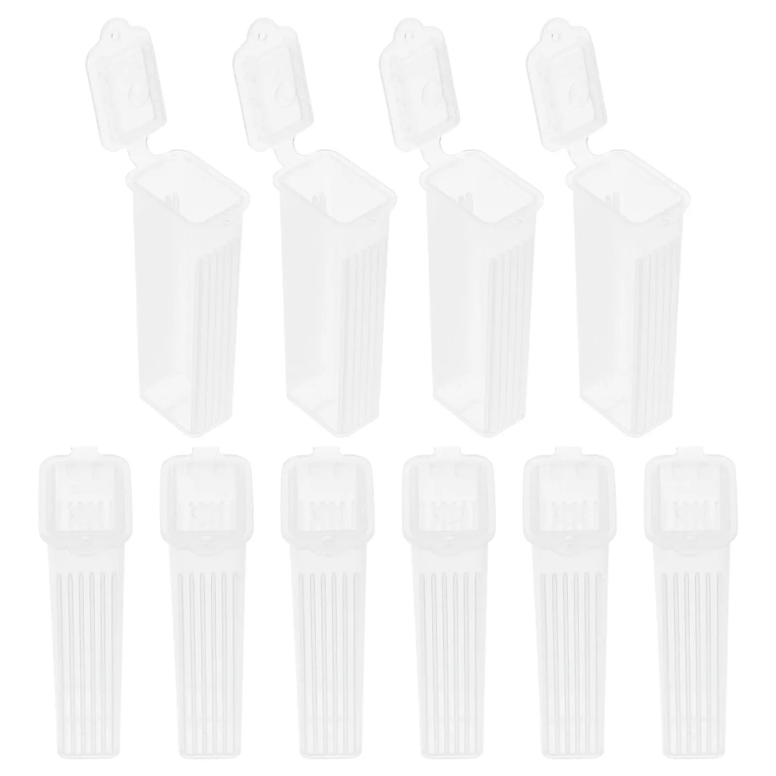 

10 Pcs Pathological Slide Storage Box Microscope Plastic Specimen Jar Supplies Circular Staining Glass Holder