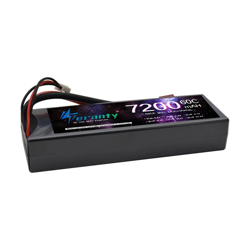 Teranty 7.4 فولت 7200 مللي أمبير 60C 2S غطاء واقٍ مزخرف لهاتف آيفون RC بطارية ليبو ل Traxxas 1/10 سيارة كوادكوبتر هليكوبتر Akku Bateria