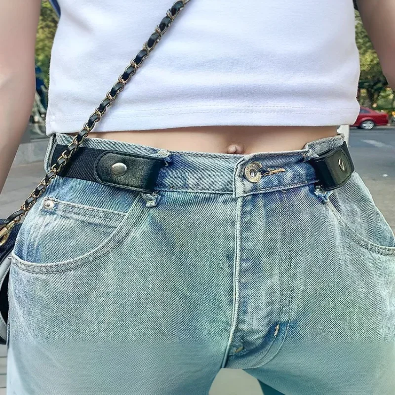 Verstellbares elastisches Taillenband, unsichtbarer Gürtel, schnallenfreie Gürtel für Damen und Herren, Jeans, Hosen, Kleid, keine Schnalle, einfach zu tragen