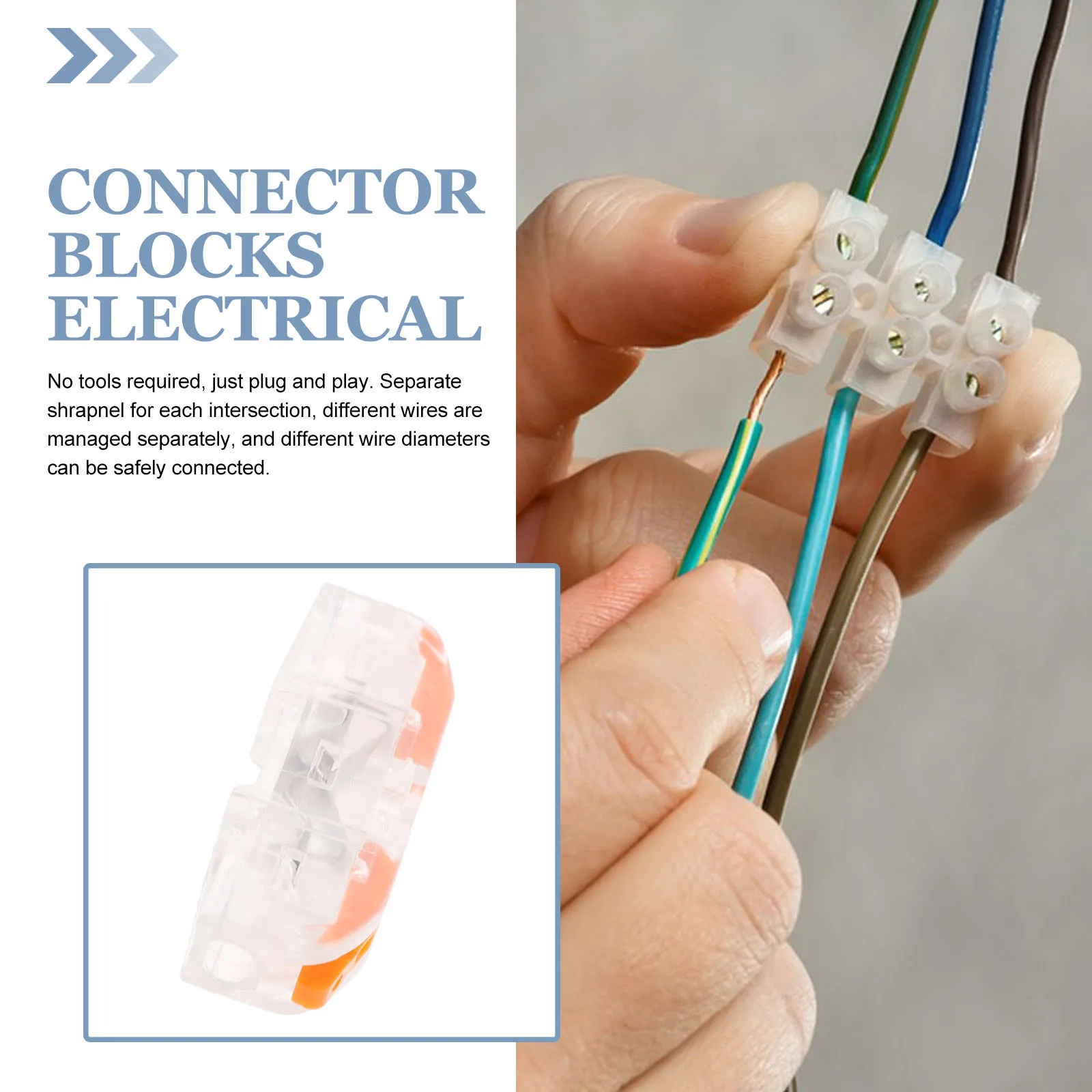 10 stuks elektrische connectorhendel draadconnectoren drukbestendig verouderingsbestendig draadterminalconnectoren voor klein