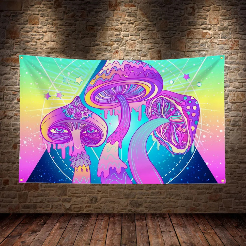 Outdoor Decor Psychedelic Mushroom Home & Garden Workshop Flags and Banners Cute Room Decor Wall Decoration Deutschland Pride