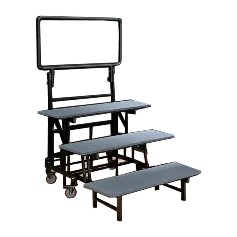 Vertical folding chorus stage for harmony is a movable group photo platform for schools