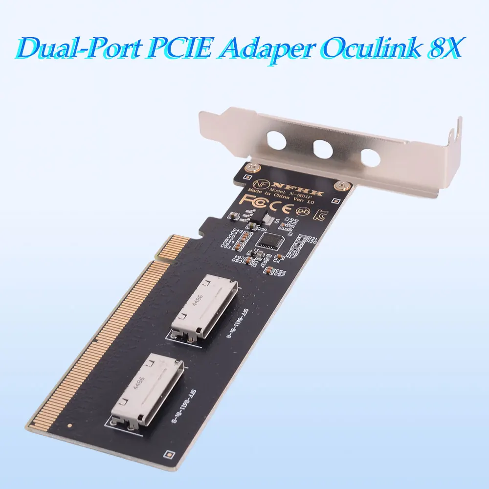 ADT-Link Oculink PCIe 3.0 4.0 X16 To Dual SFF-8612 8i SFF8611 8x VROC Adapter Card for Mainboard SSD Graphics Card NVME