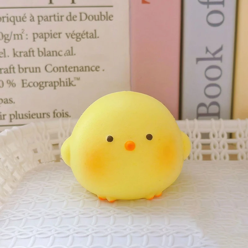 1Pcs Cute Cartoon Round Yellow Chick Slow Rebound Decompression Toys Stress Relief Toys Kawaii Cartoon Children's Gift