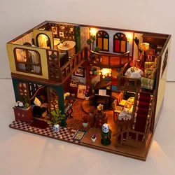 DIY Doll House Wooden Case Miniature Furniture Dollhouse Handmade house model assembly Toys for Children Girls Birthday Gifts