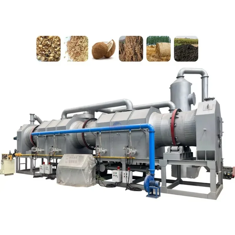 

【Best-selling】Large Scale Continuous Carbonization Furnace for Biomass Pellets and Rice Husk Processing Equipment