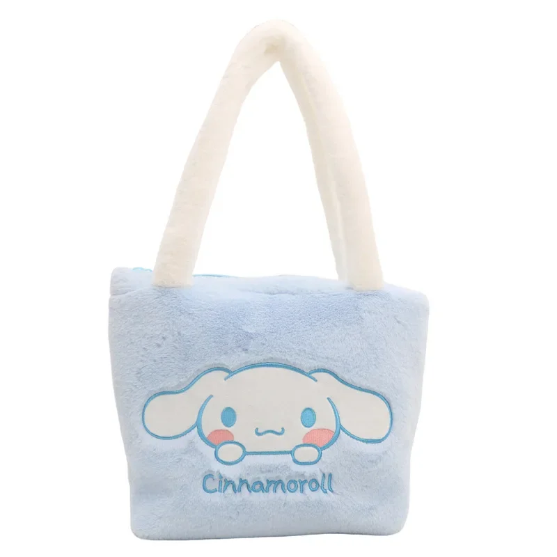 Sanrio Bag Kawaii Kuromi Cinnamoroll My Melody Cartoon Anime Plush Handbag Cosmetic Bag Travel Storage Bag Women Girl Gifts