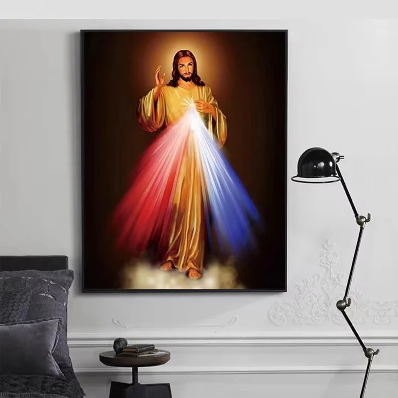 Divine Mercy Image Love Jesus Christ Motivational Print Art Canvas Poster For Living Room Decor Home Wall Picture