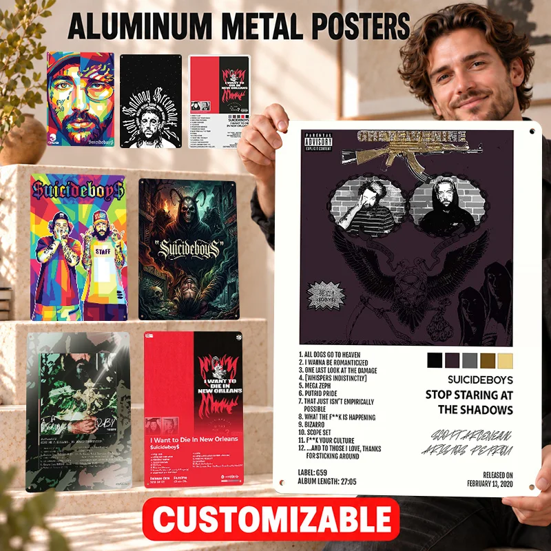 Suicideboys Aluminum Posters Bold Decorative Graphic Creative Workspace Wall Art Customized Metal Sign Thoughtful Fan Keepsake