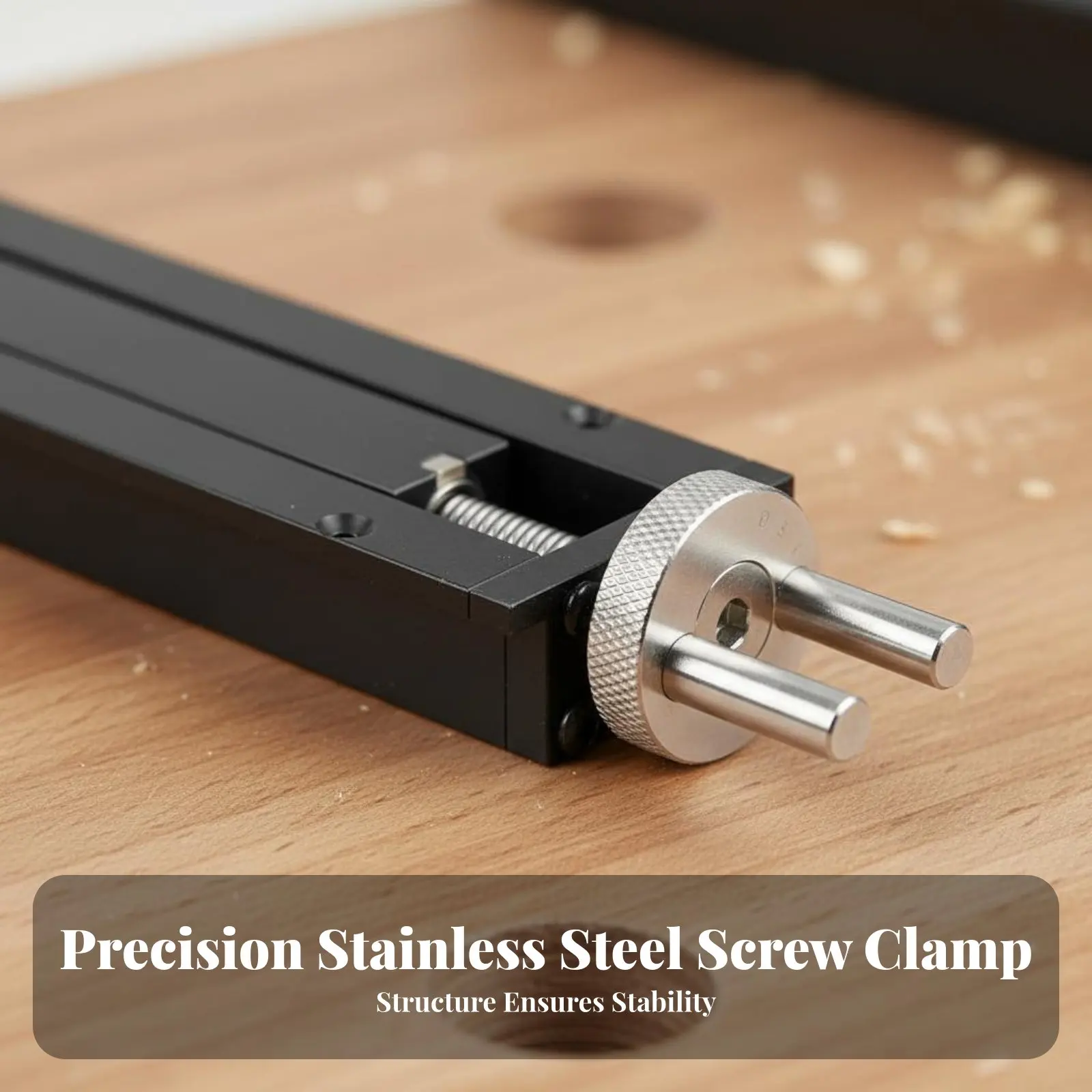 Carpentry Tail Vise Sturdy Duty Quick Release Bench Clamp Workbench Inlay Clamp Aluminum Alloy Workshop Hardware CNC Machined