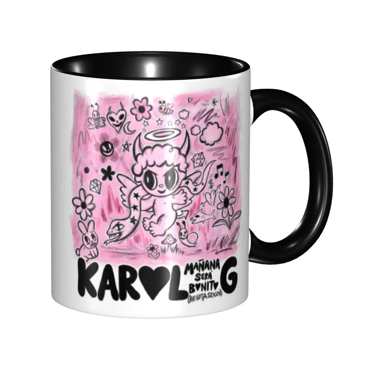 DIY Karol G Bichota Season Ceramic Mugs Personalized Reggae Ainger Coffee Cup Creative Gift