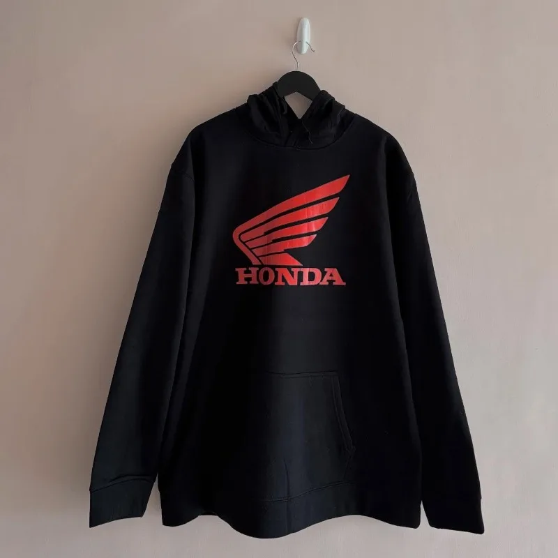 

2026 Popular Honda Motorcycle Racing Cycling 100% Cotton Hoodie Men's Fashion Street Honda HRC Motorcycle Enthusiast Pullover