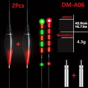 2個裝智慧釣魚浮漂,LED夜釣浮漂,變色咬鉤指示,釣魚配件 10 最佳銷售 聰明的釣魚 - №3
