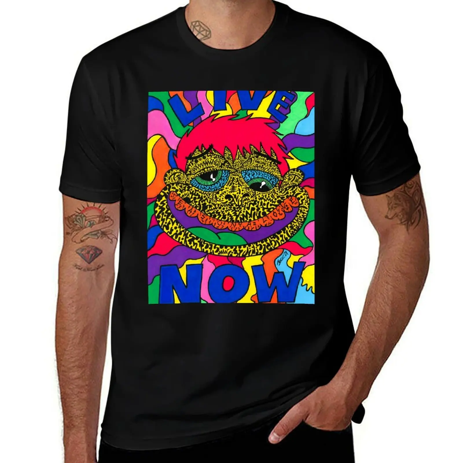 Live Now T-Shirt oversized graphic tee man clothes cute tops plus size tops tee shirts for men