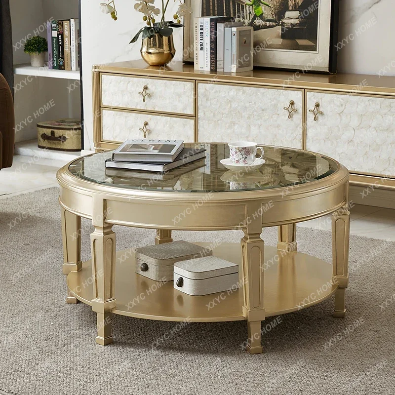 AA solid wood modern light luxury creative simple small apartment coffee table