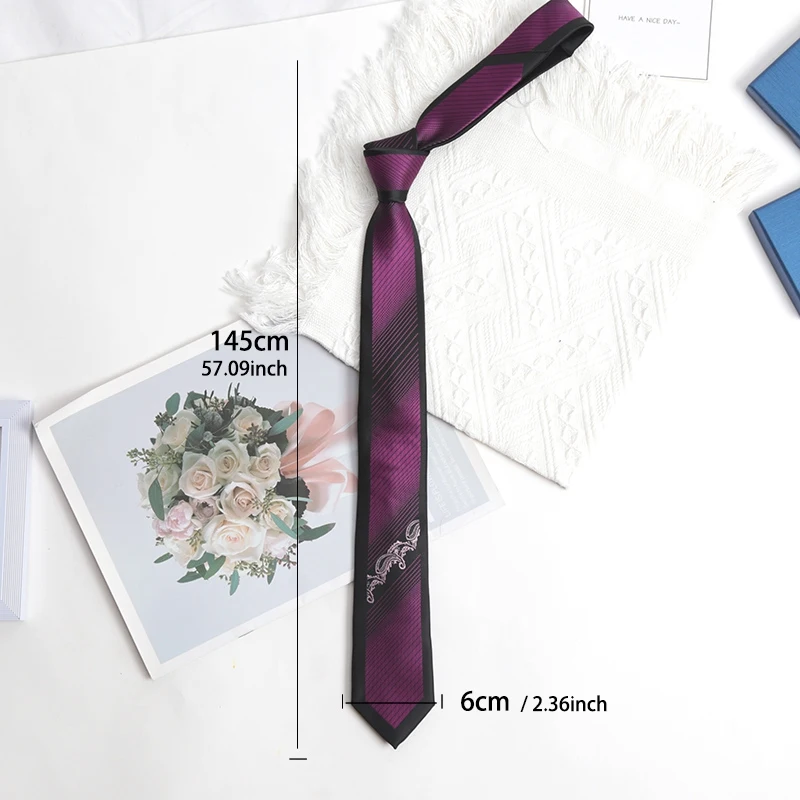 Men Tie Luxury Fashion Jacquard 6cm Black Red Necktie Plaid Patchwork Male Skinny Party Business Tie Shirt Suit Accessory Gift