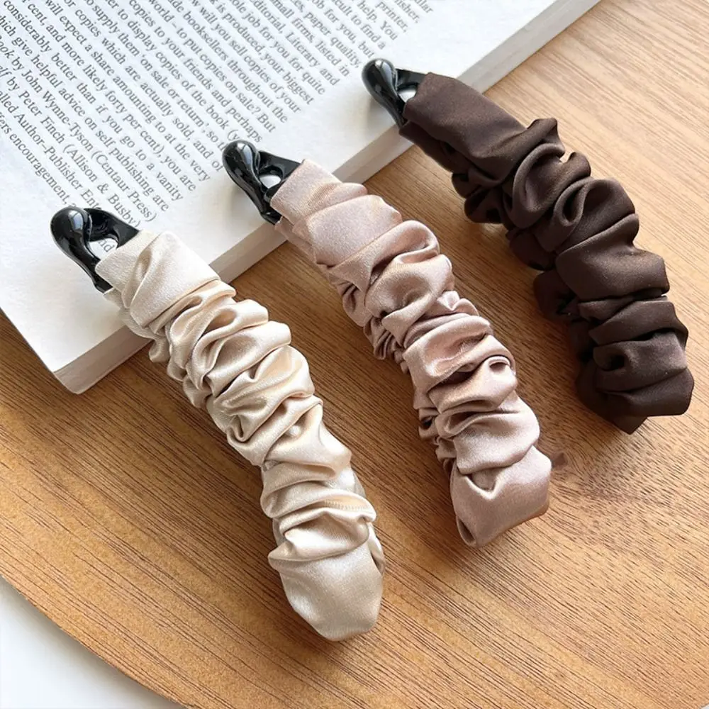 لطيف الكورية نمط القماش الموز كليب ليوبارد طباعة ذيل حصان حامل مشبك عمودي مشبك شعر أغطية الرأس Bowknot مشبك شعر النساء